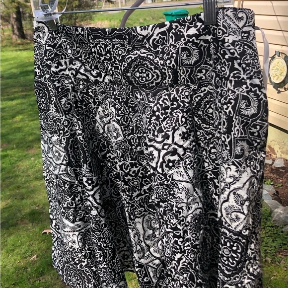 LRL Cotton Black & White flare Skirt 6P - Picture 11 of 12